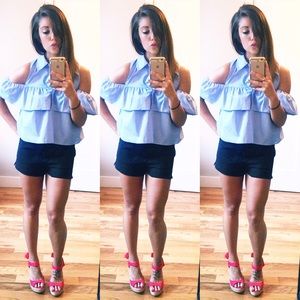 Zara Cold Shoulder Tank Top Blouse